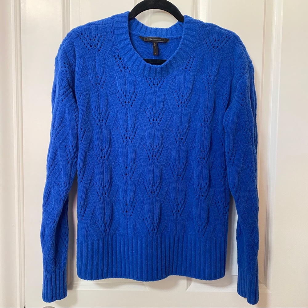 BCBG women sweater eyelet